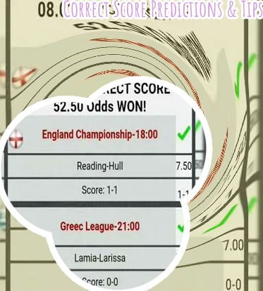 Free correct score today
